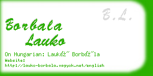 borbala lauko business card